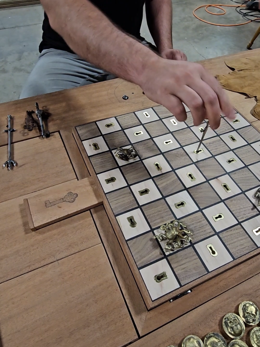 here is a little behind the scenes video. #chess #mechanisms #pirate #puzzle #mermaid 