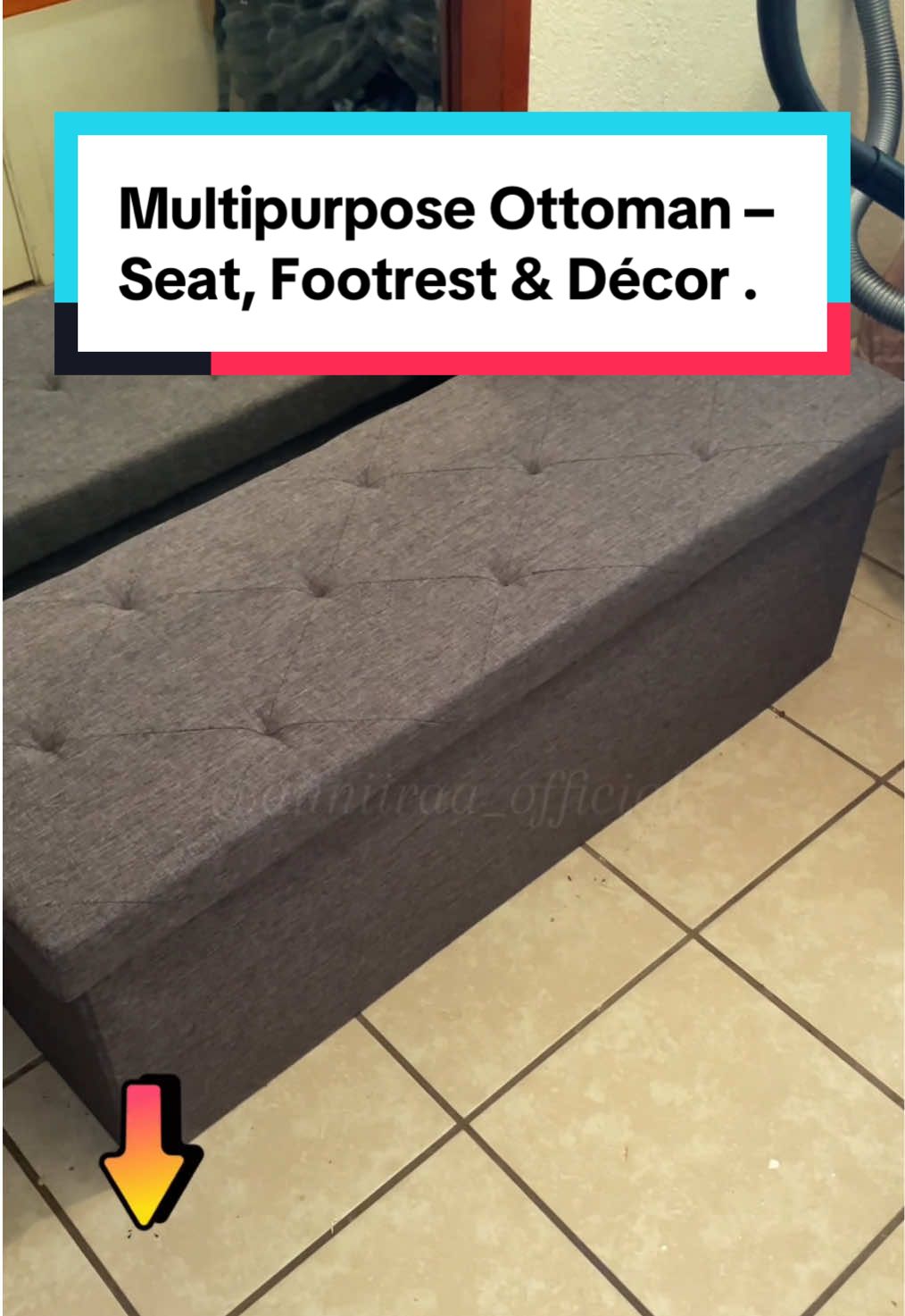 Multipurpose Ottoman – Seat, Footrest & Décor .  💥 Today only! Grab yours now before the sale ends ⏰  @Sweetcrispy Official  #ottoman #elevatedhome #superbrandclub #viralontiktokshop #tiktokshopcreatorpicks 