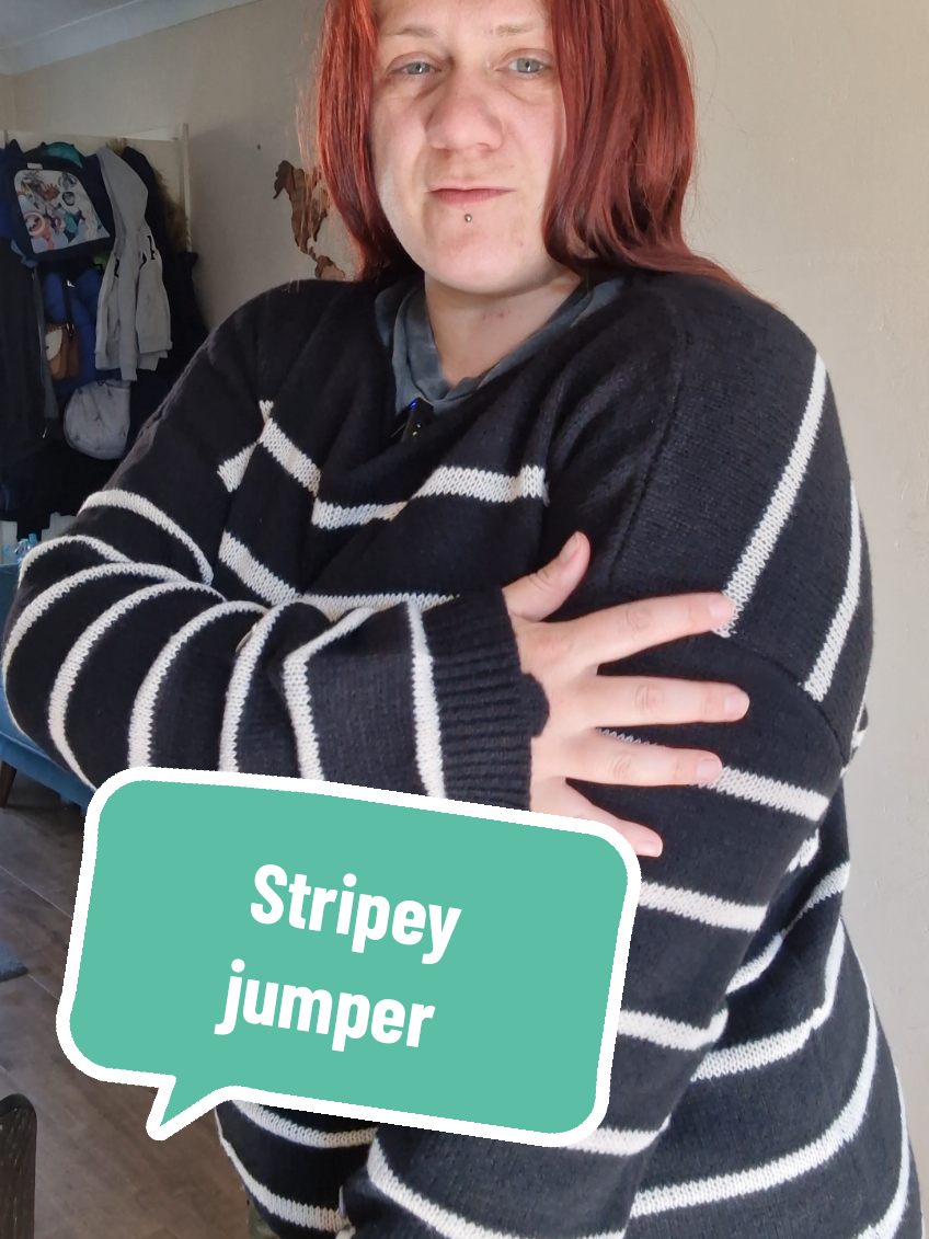 Jumper season is here and I'm all for it. I love this stripey drop shoulder jumper #spotlight #tiktokmademebuyit #jumper #winterfashion 