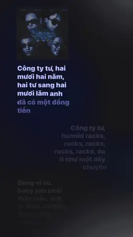 Công Ty 4 (feat. Dangrangto, TeuYung Boy & WOKEUP) (Full Song Lyrics) - Andree Right Hand #lyricsmaster #nhacvietlyrics 