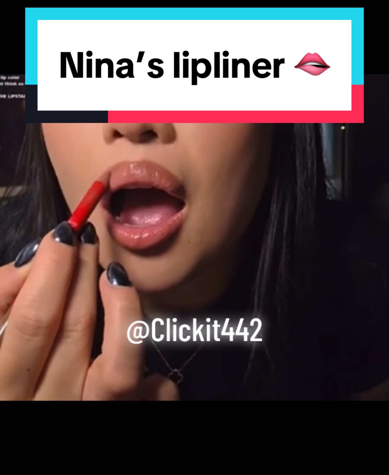 #clickit442 #nina #ninalin #lipliner #makeup #grwm #twitch #fyp 