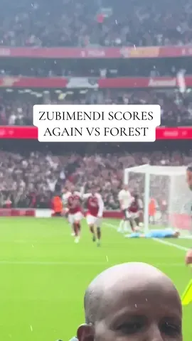 Zubimendi scored his second goal to make it 3-0 - Arsenal vs Nottingham Forest #Arsenal #PremierLeague #zubimendi 