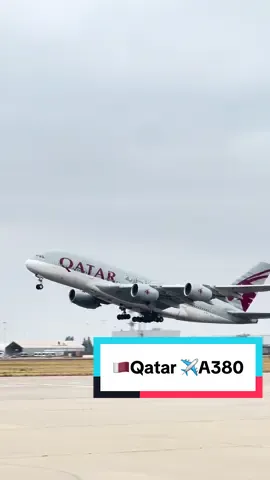 🇶🇦✈️Qatar AirwaysA380 giant takeoff 🚀🔥#qatar #a380 #airbus #planespotting #aviation @Qatar Airways 