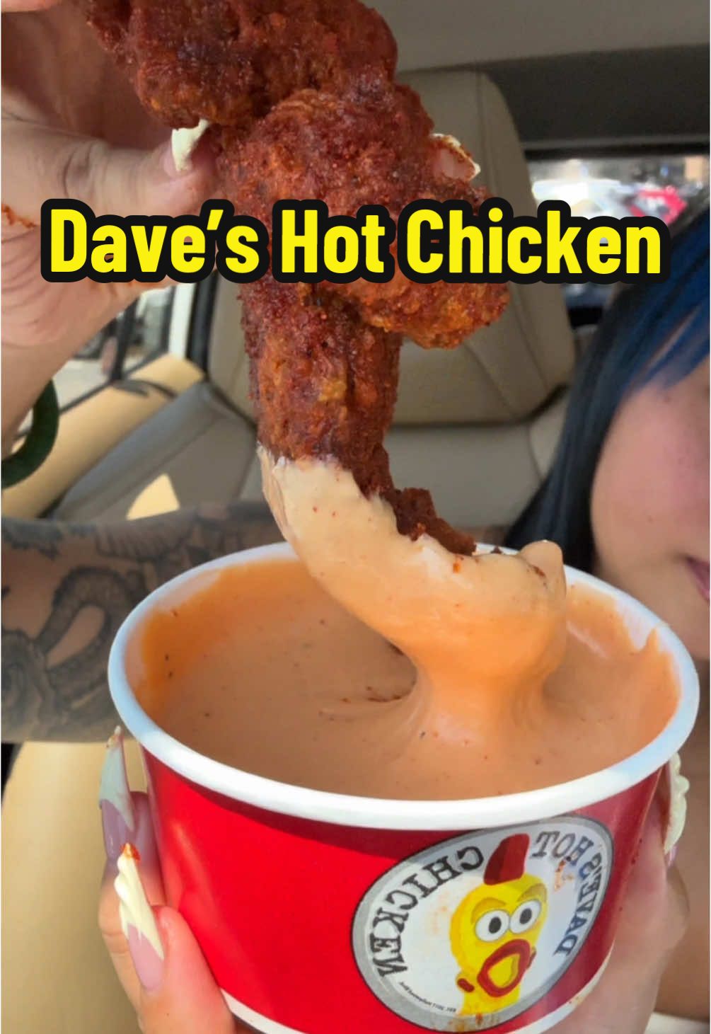 dave’s hot chicken mukbang happy saturday!❤️ #daveshotchicken #fyp #fypシ #mukbang 