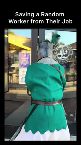 Saving a Worker from the Clutches of Modern Drudgery #knights #armor #college #gcu #cosplay 