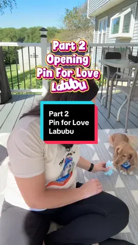 Part 2- Opening Pin for Love Labubu with my dachshund dog #labubu #popmart #dachshund #unboxing 