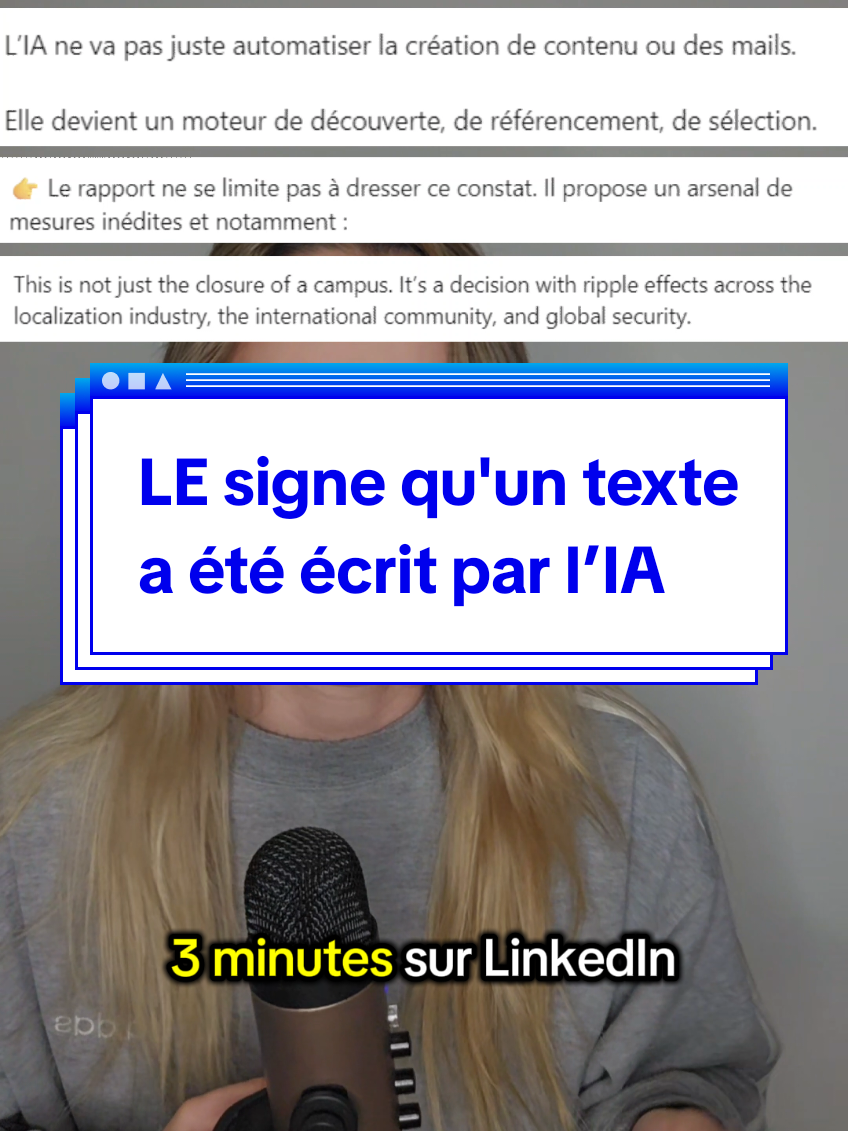 LE signe qui montre qu'un texte a été rédigé par l’IA (ChatGPT ou autre) + un prompt pour l’éviter et humaniser votre texte vraiment jpp de voir cette structure PARTOUT 😫 #prompt #chatgpt #humaniser #chatgptfrance #intelligenceartificielle 