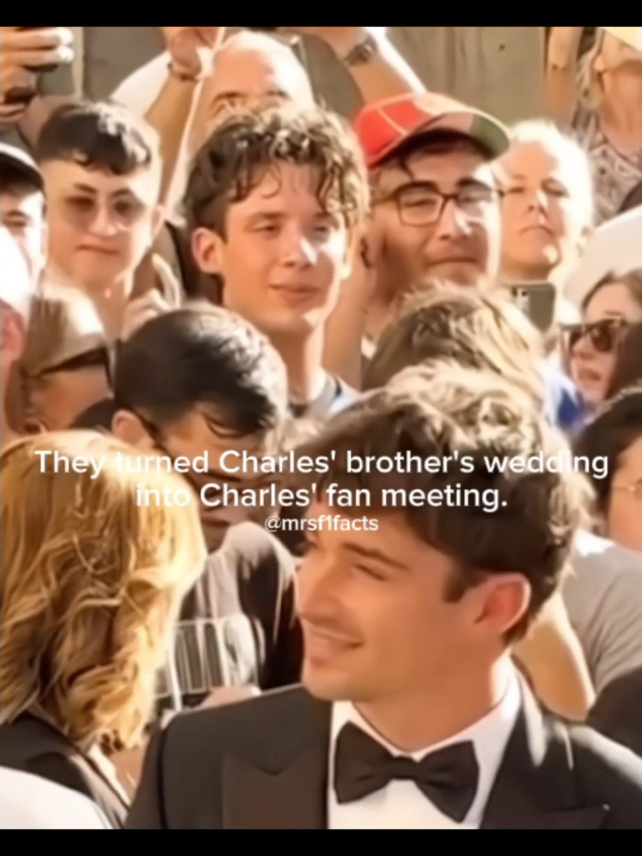 Lorenzo's wedding was like Charles' fan meeting, and they came chanting Leclerc and wearing Ferrari hats. • #charlesleclerc #arthurleclerc #f1wags #f1 #fyp @U sure? @U sure? @U sure? 
