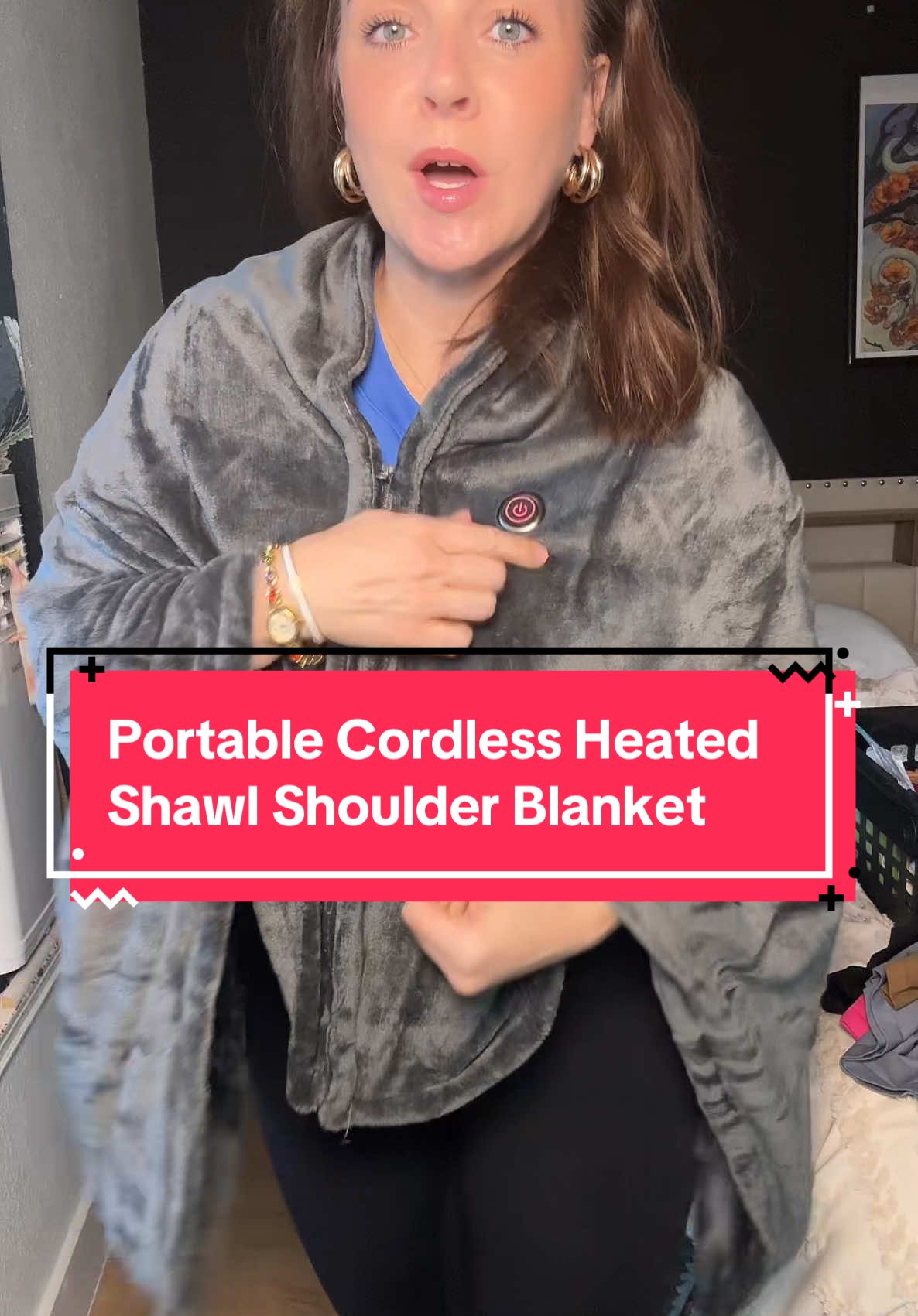 Portable Cordless Heated Blabket Shawl with portable battery charger ❤️ #heatedshawl #portableheatedblanket #heatedblabket #shawl #giftforher #giftformom  #TikTokShopRestock #TikTokShotCreatorFinds #viraltiktokshopfind #ViralOnTikTokShop #superbrandclub 