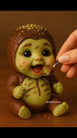 Dubai Chocolate Eating 🍫 ASMR #aiasmr #satisfyingvideo #fyp #eating #dubaichocolate 