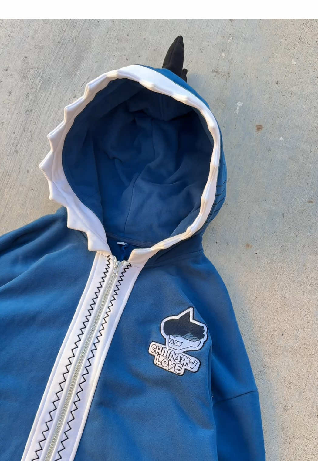 Beam shark zip up 🦈 we’re releasing soon. Lmk your thoughts on this piece! Sign up for SMS for $5 off discount and get 10 min early access to the drop! #chainsawman #denji #beam #streetwear #fashion