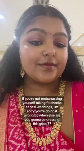 Shoutout to my sari drapist for draping my silk sari so well that it hugged all my curves, made me look shapely and not like I was covered in a blanket, and was so secure that I could easily walk and move around in it, knowing that nothing was gonna come undone. also, I said what I said. Fit checks  are the real ROI of desi weddings hehehe. Also, would any of you be interested in a sari draping tutorial for plus size desi girls specifically??? I’ll do it if I get enough interest ❤️ lmk lovelies #pl#plussizefashiont#styletipsr#brandstrategye#femalefoundero#southasianfounder