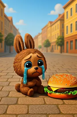 Labubu Gets Fed at Last🍔🍹#labubu #cartoon #labubuthemonsters #disney #animation 