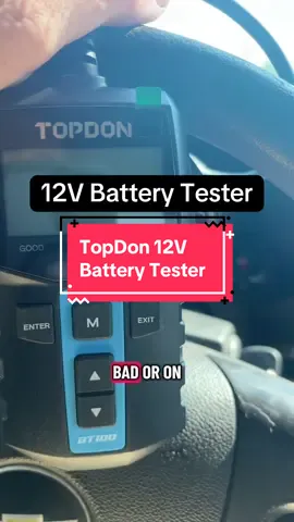 Tired of guessing if your car battery is good, bad, or on its last leg? Meet the TOPDON BT100 Car Battery Tester – your fast, accurate way to check 12V batteries (100–2000 CCA). No more dead-battery surprises! 🚗⚡ ✅ Easy plug-and-play design ✅ Tests battery health, load, and charge status instantly ✅ Works on cars, SUVs, trucks, and more ⚡️ Limited-time deal: 53% OFF + FREE Shipping (ending soon ⏰) 👉 Don’t get stranded. Grab yours today and keep your car running strong! #CarTools #BatteryTester #CarMaintenance #tiktokshopcreatorpicks #Deals