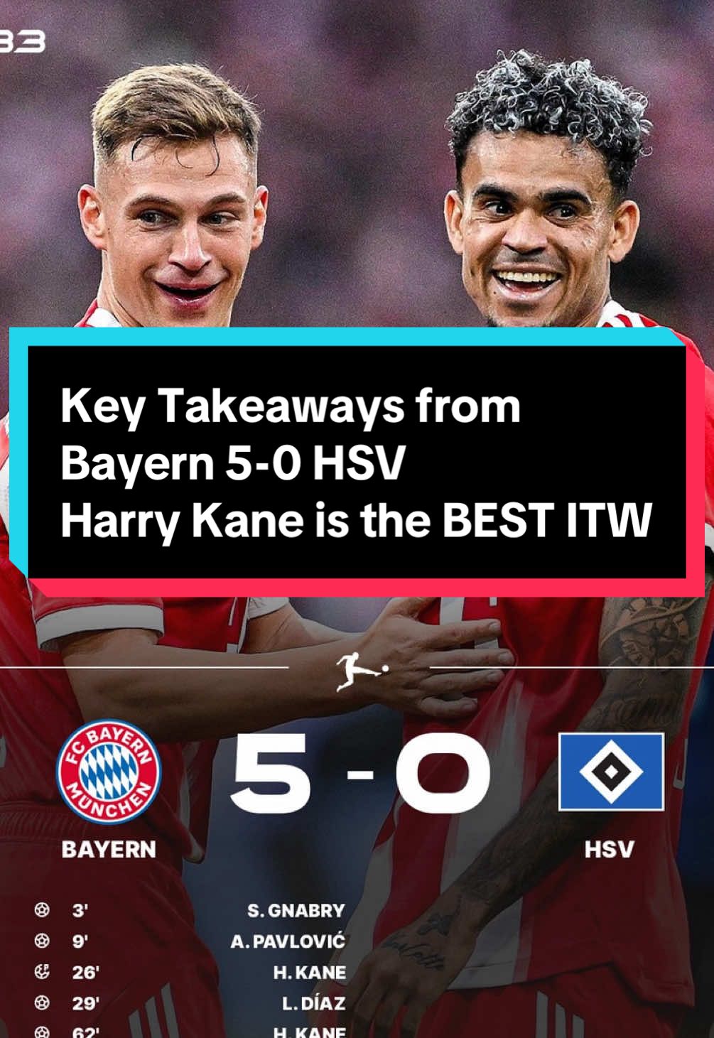 Key Takeaways from Bayern’s win against HSV…Harry Kane is ridiculous  #football #bayern #bayernmunich #fcbayern #harrykane 