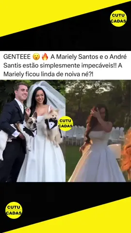 GENTEEE 😮🔥 A Mariely Santos e o André  Santis estão simplesmente impecáveis!! A Mariely ficou linda de noiva né?! #marielysantos #andresantis #noiva #videoviral #foryou 