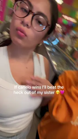 There will be a video I promise 🤭🤭🩷 #fyp #trends #sister #canelo 