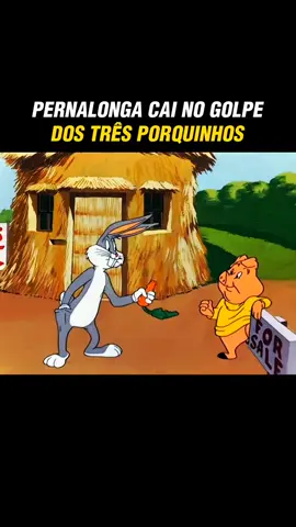 Pernalonga cai no golpe dos três porquinhos #desenhosanimados #animacao #desenhoanimado #desenho #desenhos 