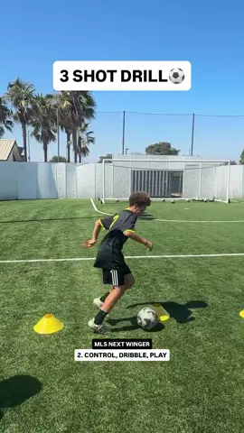 3 Shot Soccer Drill @MLS NEXT  #Soccer #soccertraining #ussoccer 