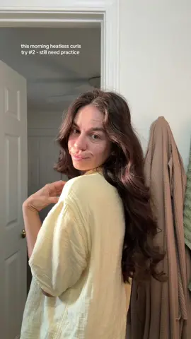 they did last longer this time because i made them thighter and added some wave spray from @Dae Hair 🫶🏽 #heatlesscurls 