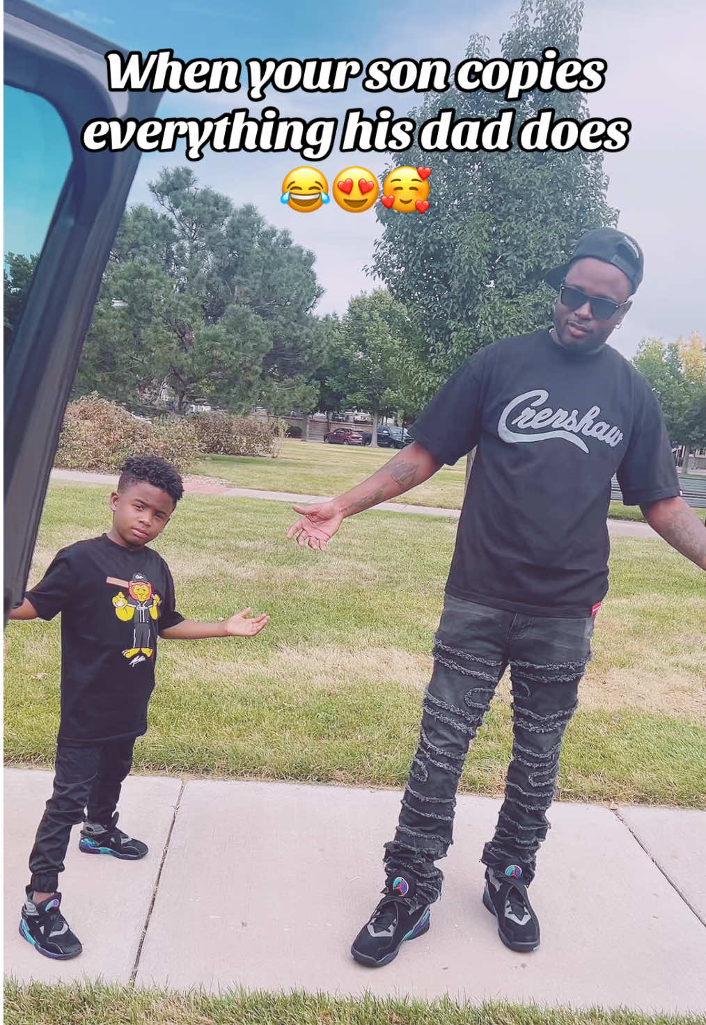 Like father like son #dadsbelike #parentsbelike #toddlermomlife #momsover30 #momsoftiktokclub 