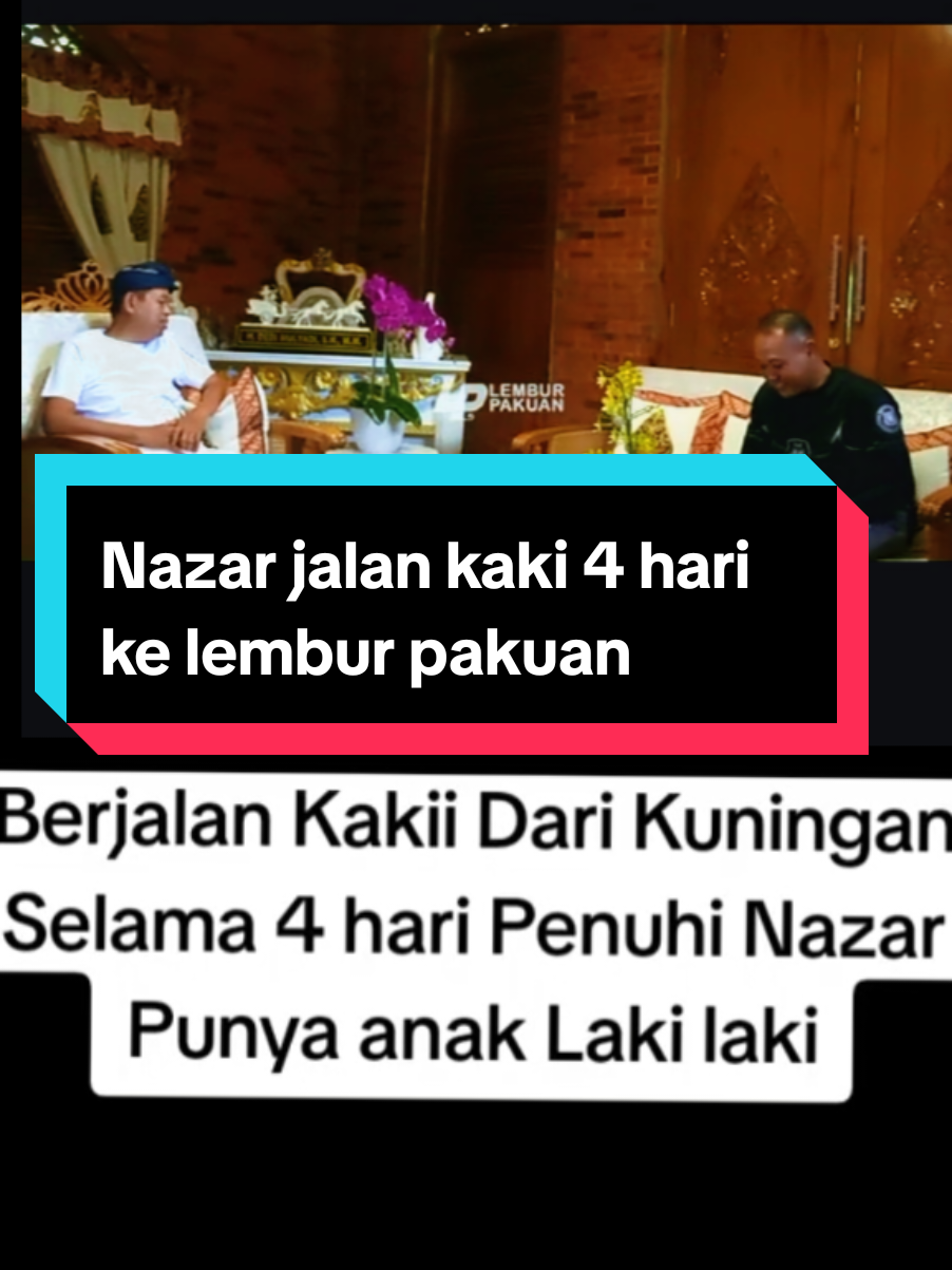 Bapak ini nazar jalan kaki selama 4 hari dari kuningan ke lembur pakuan karena punya anak laki-laki, menemui kang dedi mulyadi. sc. : lembur pakuan channel #dedimulyadi #kangdedimulyadi #nazar #jalankaki #lemburpakuan 