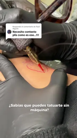 Respuesta a @Raúl Algarin Aquí te explico cómo se realiza un tatuaje sin máquina 🤍 #tuxtlagutierrez #tatuajes #paratii #handpoke 