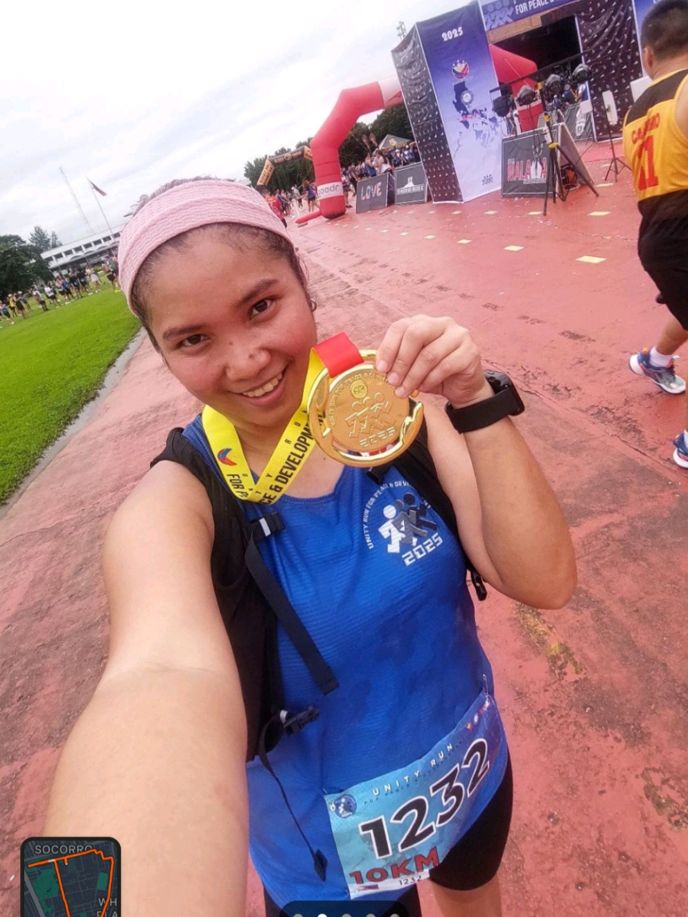 Another 10km run for today! naka PR tayonsa 10k, though di tayo nakasub1. We'll do better next time. 🤗🤗😘😘 #unityrun2025 #unitypeaceanddevelopmentrun #Running #funrun #sunday 