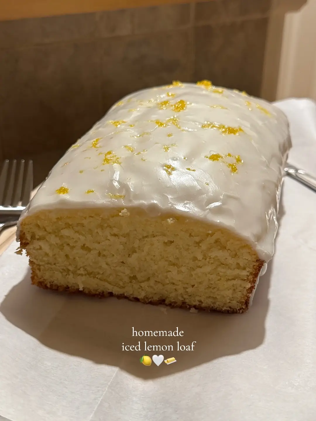 had to switch it up from the banana bread!  ingredients/instructions:  1 3/4 cup flour  1 1/2 tsp baking powder  dash of salt  1 cup sugar  1 1/2 tbsp lemon zest  1/2 cup softened butter  1 tsp vanilla  3 tbsp lemon juice  3 eggs  1/2 cup milk  -mix flour, baking powder, and salt -mix sugar, lemon zest, and butter in a separate bowl  -add vanilla, 3 eggs, and mix  -pour into flour mixture, add milk -mix  pour into greased pan and bake at 350 for 45 minutes  let cool and poke holes with a toothpick  syrup: 1/4 cup lemon juice  1/4 cup sugar  bring to a boil, let cool, brush over loaf  icing: 1 cup powdered sugar  3 tbsp milk  1 tbsp lemon juice  (add more or less milk to your preference)  pour over cooled loaf, top with leftover zest, and let sit!  cut and enjoy! 🍋🤍