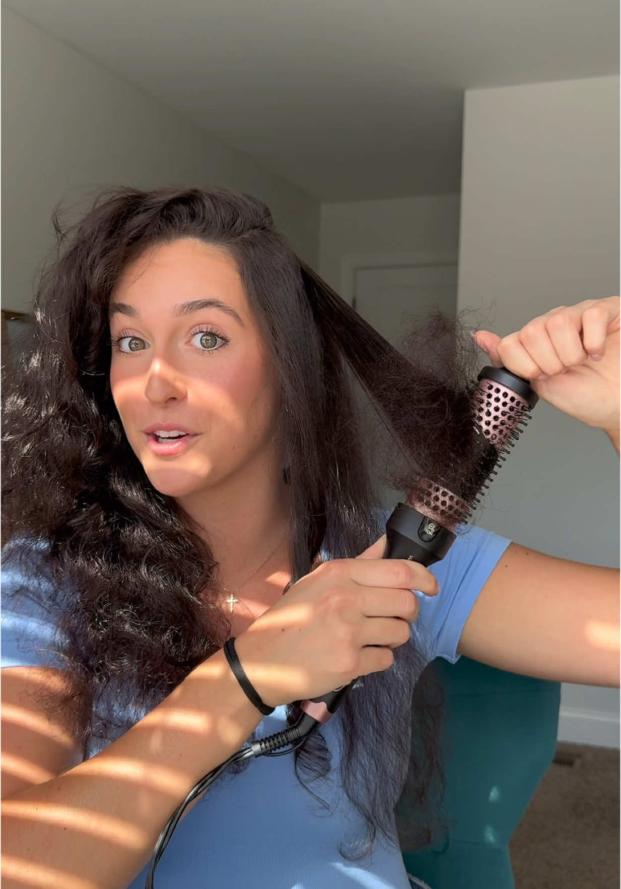 Blowing out my curly hair with the Wavytalk Blowout Brush! Getting ready for my friend’s birthday! #hairtok #curlyhair #blowout #wavytalk #wavyhair #hairtutorial #hairstyle #thermalbrush #falldealsforyou @wavytalkofficial 