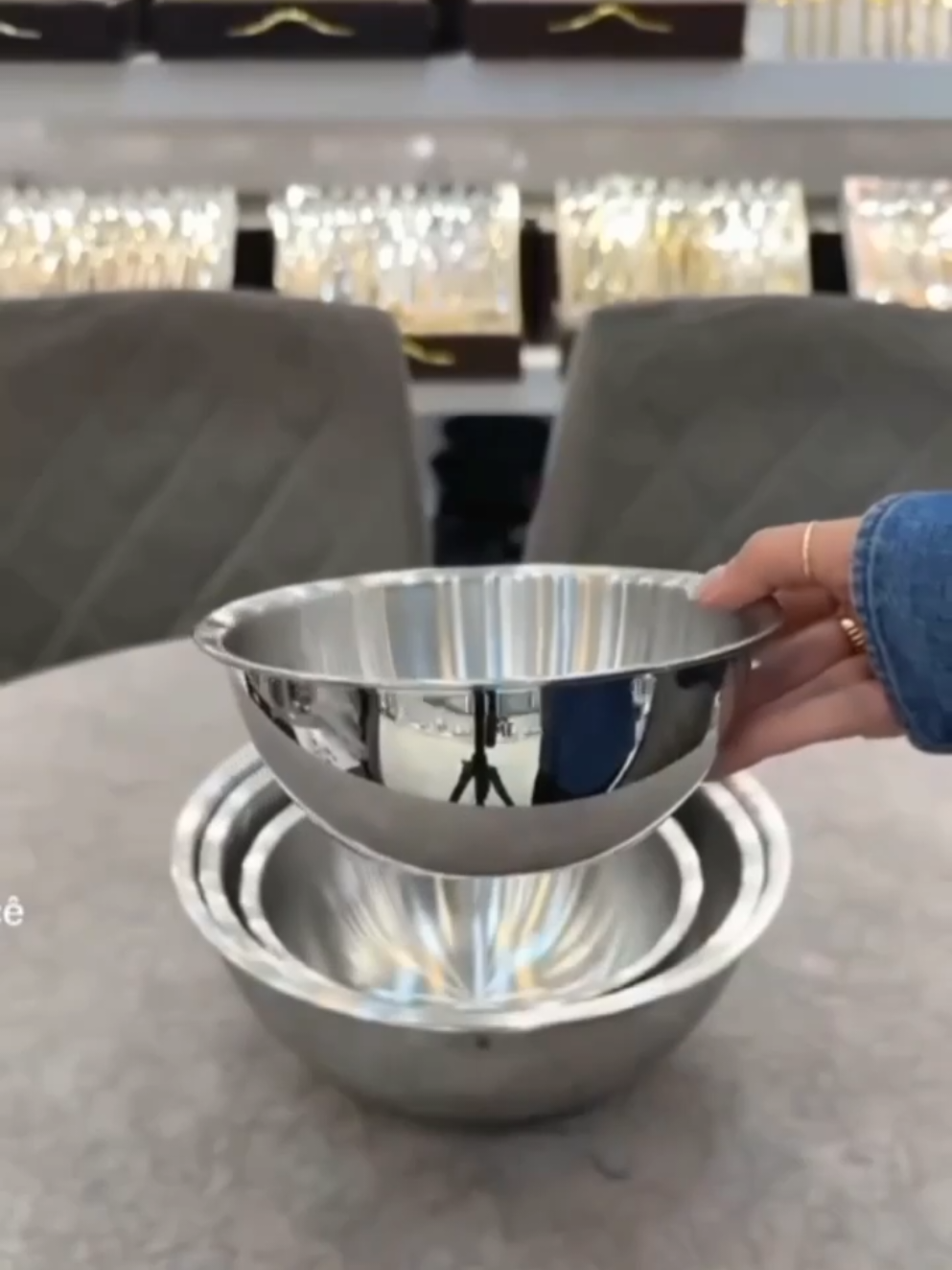 Tigela Dupla Camada Aço 💙 ID: ALB-XJE-PRD . . . #tigela #tigelas #acoinoxidavel #potedeinox #bowl 