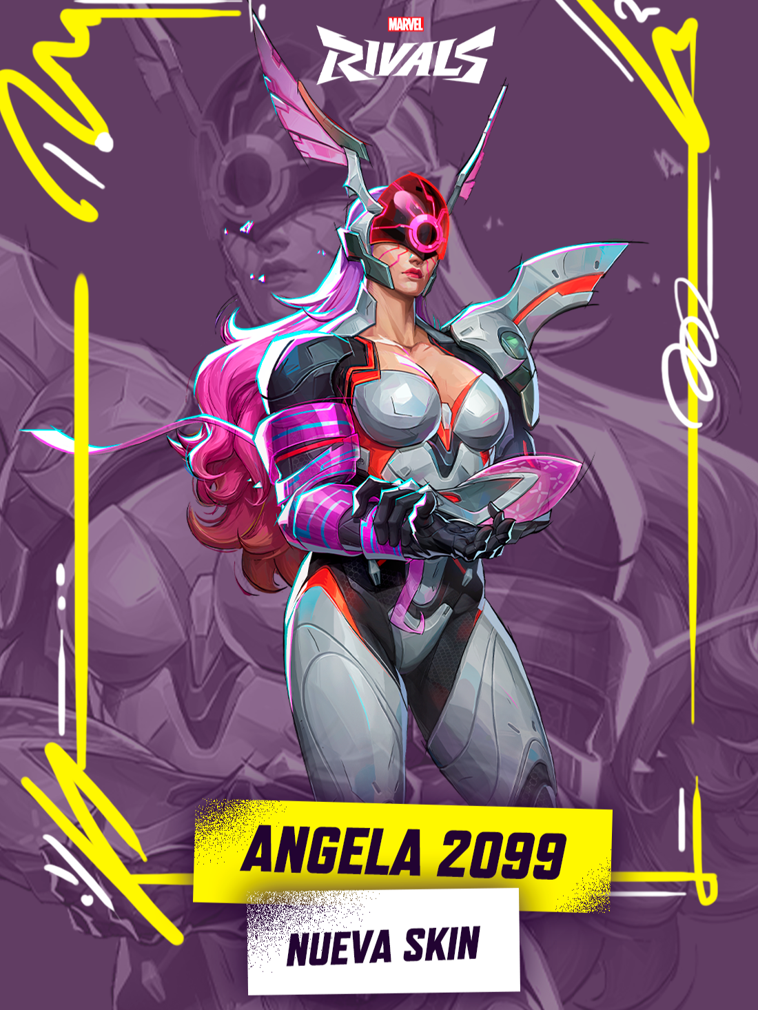 Angela 2099 ya llego a MARVEL RIVALS #MarvelRivals #HeartoftheDragon #tiktokgaming #heartofthedragon #MarvelGames #marvelrivalsgameplay #Newskin #kunlun #angela #AngelaMarvel