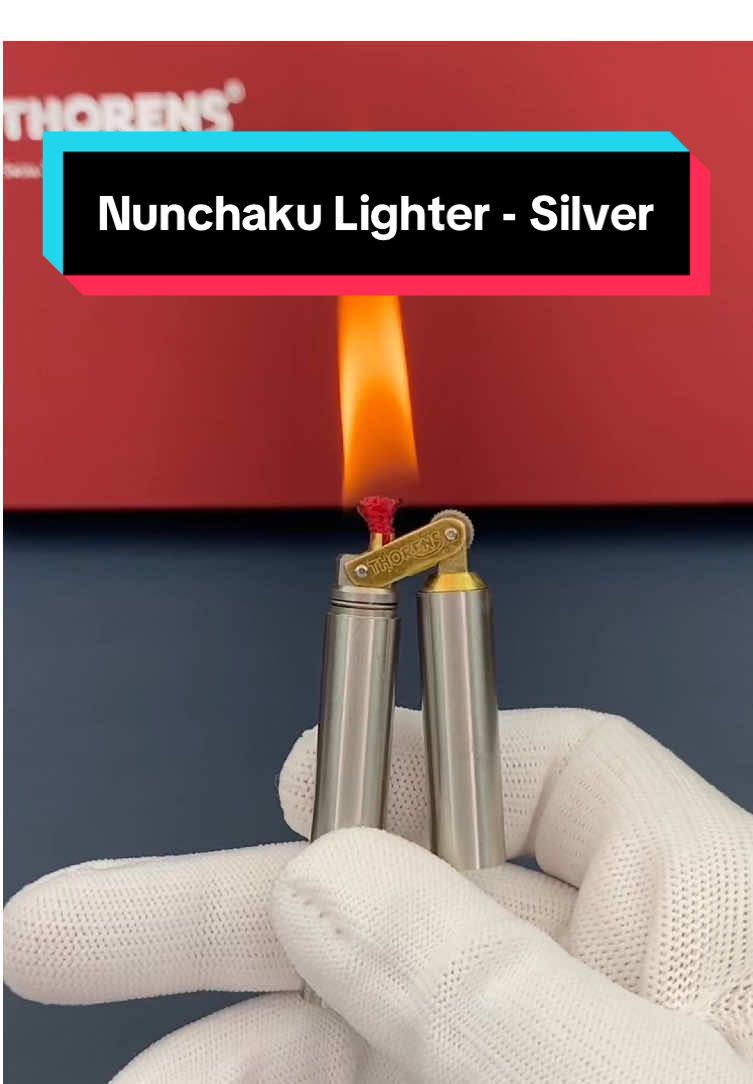 Nunchaku Lighter - Silver #cylinderlighter #thorenslighter #industrialstyle #mechanicallighter  #EDClighter #EverydayCarry #collectiblelighter #mensgift #vintagelighter