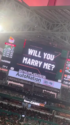Proposal, go canes 🏈 she said yes Btw 💚🧡