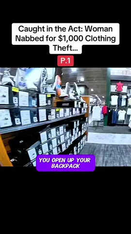 Caught in the Act: Woman Nabbed for $1,000 Clothing Theft… #cops #police #crime #law #fyp 