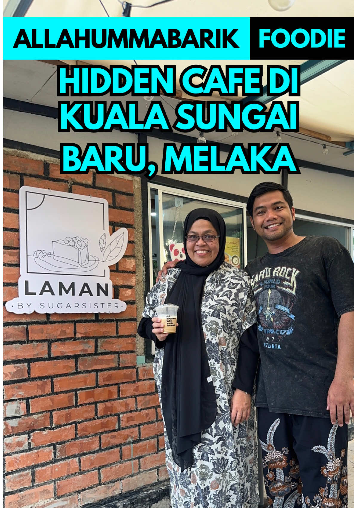 Allahummabarik. Kalau g travel tu wajib Dr @zade7697  cari cafe utk ngopi2 🤭, kalau tak nanti dia merajuk.   So di Kuala Sungai Baru Melaka, kami recommend awak semua singgah di @LAMAN by SugarSister.  Ambience laman yang rasa tenang & kopi nang nyaman kata org Sarawak.  #ariltuah #drzade #arilzade #Foodie #melakafoodie 