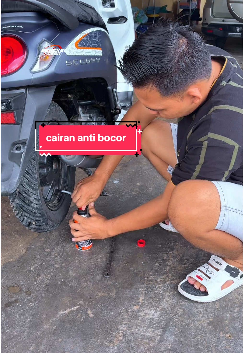 ternyata ada cairan ban tubles yang bisa mompa sendiri tanpa ke bengkel 😆 #cairanbantubles #cairanantibocor 