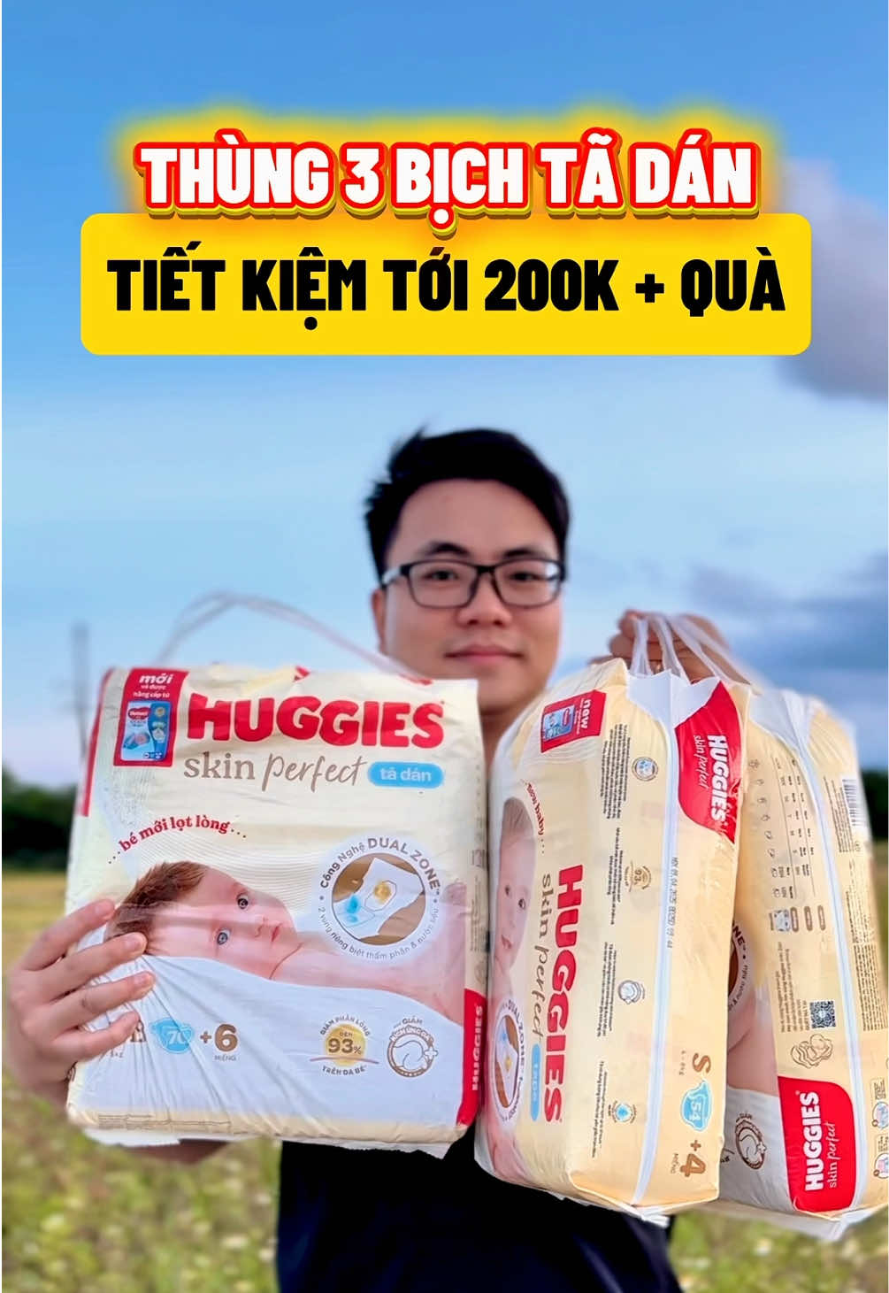 Tăng số lượng 2 mẹ nhận về 6 bịch sẽ được Tặng TÚI XÁCH mẹ nha #xuhuong #bimchobe #huggiesskinperfect #tadan #bimdan  @Con là Tú đây!  @Con là Tú đây! 