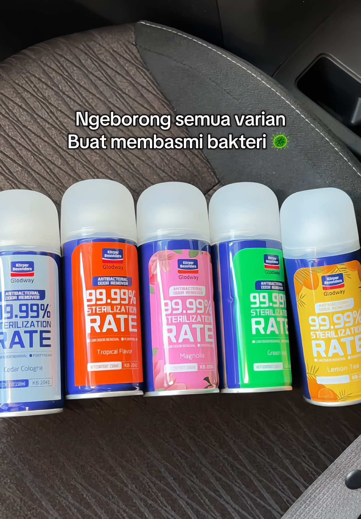 Kalo udah cocok pasti beli semua varian 🥰 wangi nya tahan lama, mobil makin fresh. Anak nyaman terhindar bakteri 😍 #glodway #antibakterimobil #pengharummobil #airpurifier 