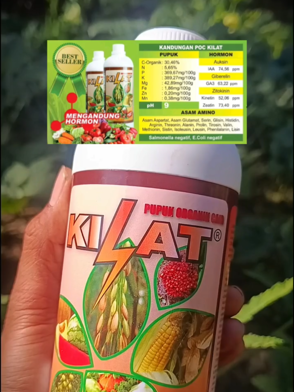 PUPUK HORMON KILAT KANDUNGAN LENGKAP + HORMON + ASAM AMINO Untuk Semua Jenis Tanaman. KEUNGGULAN 1. Mempercepat fase pertumbuhan tanaman baik vegetatif hingga generatif 2. Mengurangi penggunaan pupuk kimia hingga 70% secara bertahap 3. Meningkatkan hasil panen dan kualitas panen 4. Mengurangi biaya produksi tanam 5. Meningkatkan imunitas tanaman. #pupukkilat #pupukorganikcair #pupukorganik #hormontanaman #asamamino 