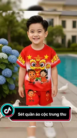 Sét quần áo cộc trung thu cho bé#xuhuong #bodobetraihottren #quanaobetrai #quanaotrungthu #quaaobetraire 