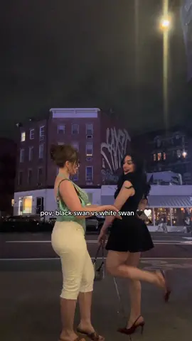 just two besties with different styles lol #whiteswan #blackswan #besties #outfitcheck #girltiktok 