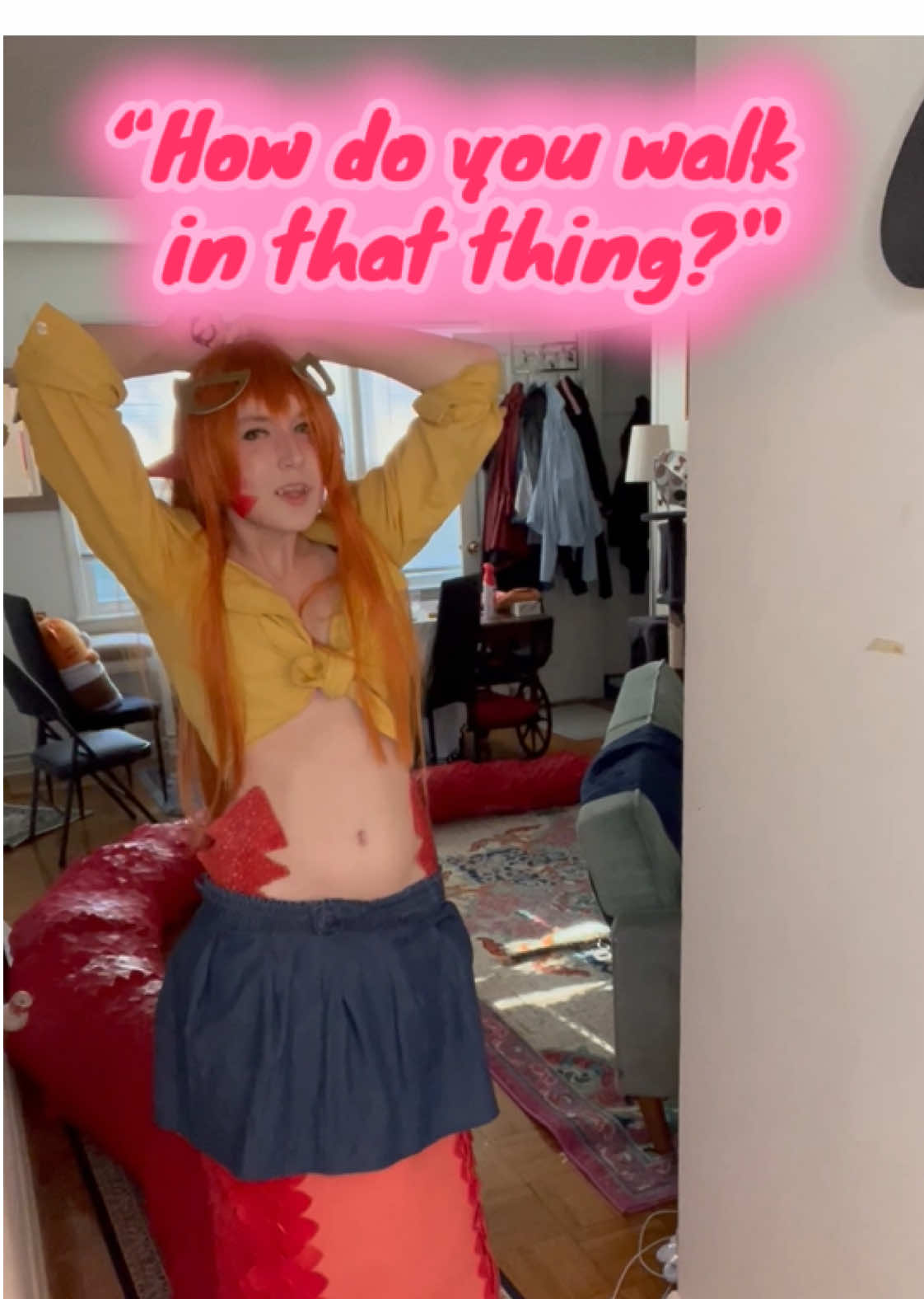 How do I walk in the tail #cosplay #cosplaytiktok #cosplayer #cosplayersoftiktok #monstermusume 
