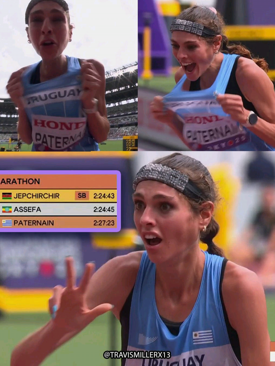 Julia Paternain gana la primera medalla en la historia de Uruguay en un Mundial de Atletismo 🇺🇾 #uruguay #parati #fyp #mundial  #atletismo 