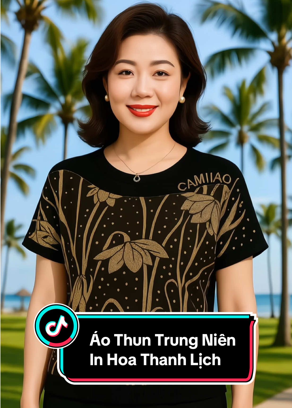 Áo Thun Trung Niên In Hoa Thanh Lịch Dáng Suông #quaânotrungnien#quanatrangtrungnien #aotrungnien #aothuntrungnien