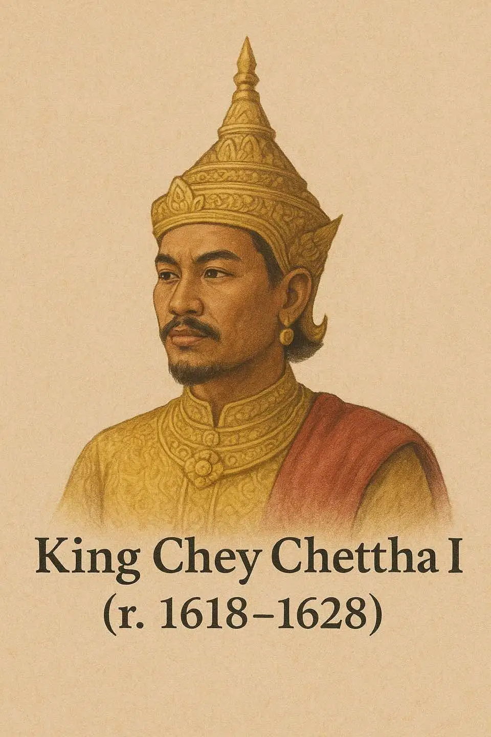 King Chey Chettha I played a pivotal role in Cambodia’s early 17th-century history. His reign is remembered for forging a crucial alliance with the Vietnamese, granting them settlement rights in Prey Nokor (modern-day Ho Chi Minh City). This decision opened trade opportunities but also sowed the seeds for future territorial challenges. Despite political turbulence, Chey Chettha I sought to defend Khmer sovereignty while balancing diplomacy and survival in a period of regional rivalry between Siam, Vietnam, and European traders.#KhmerHistory #Cambodia #KingCheyChettha #KhmerEmpire #AsianHistory #HistoryTok #LearnOnTikTok #RoyalLegacy #CambodianHistory#KhmerHistory #Cambodia #KingCheyChettha #KhmerEmpire #AsianHistory #HistoryTok #LearnOnTikTok #RoyalLegacy #CambodianHistory #SoutheastAsiaHistory #HistoricalFacts #DidYouKnow #HistoryShorts #KhmerKings #KhmerCulture #KhmerLegacy #AngkorLegacy #VietnamHistory #SiamHistory #DynastyHistory #WorldHistory #HistoryReels #EducativeContent #TikTokHistory #AncientKings