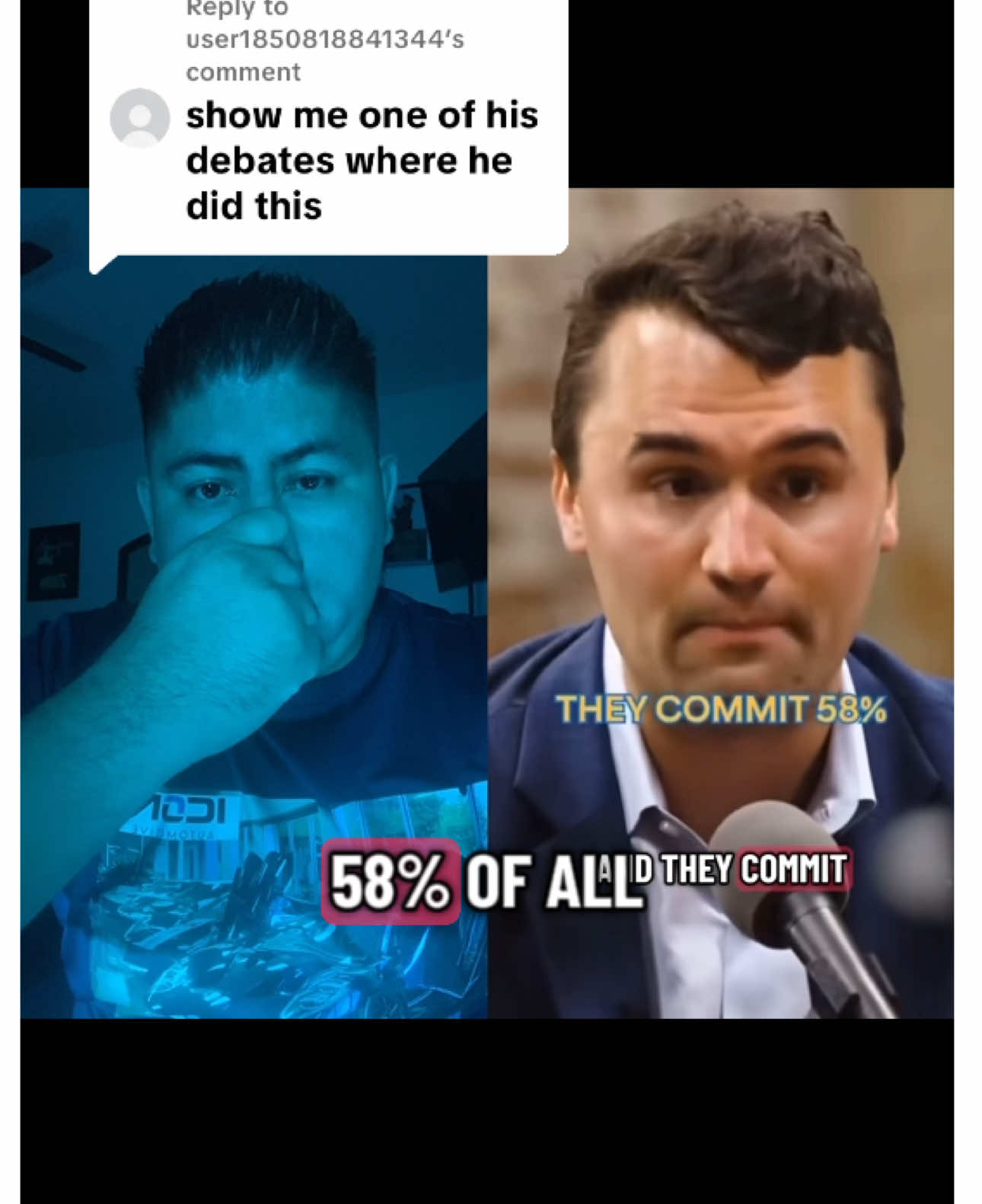 Replying to @user1850818841344 Charlie being himself  dropping false stats #blacklivesmatter #BlackTikTok #democrats #democracy #dei 