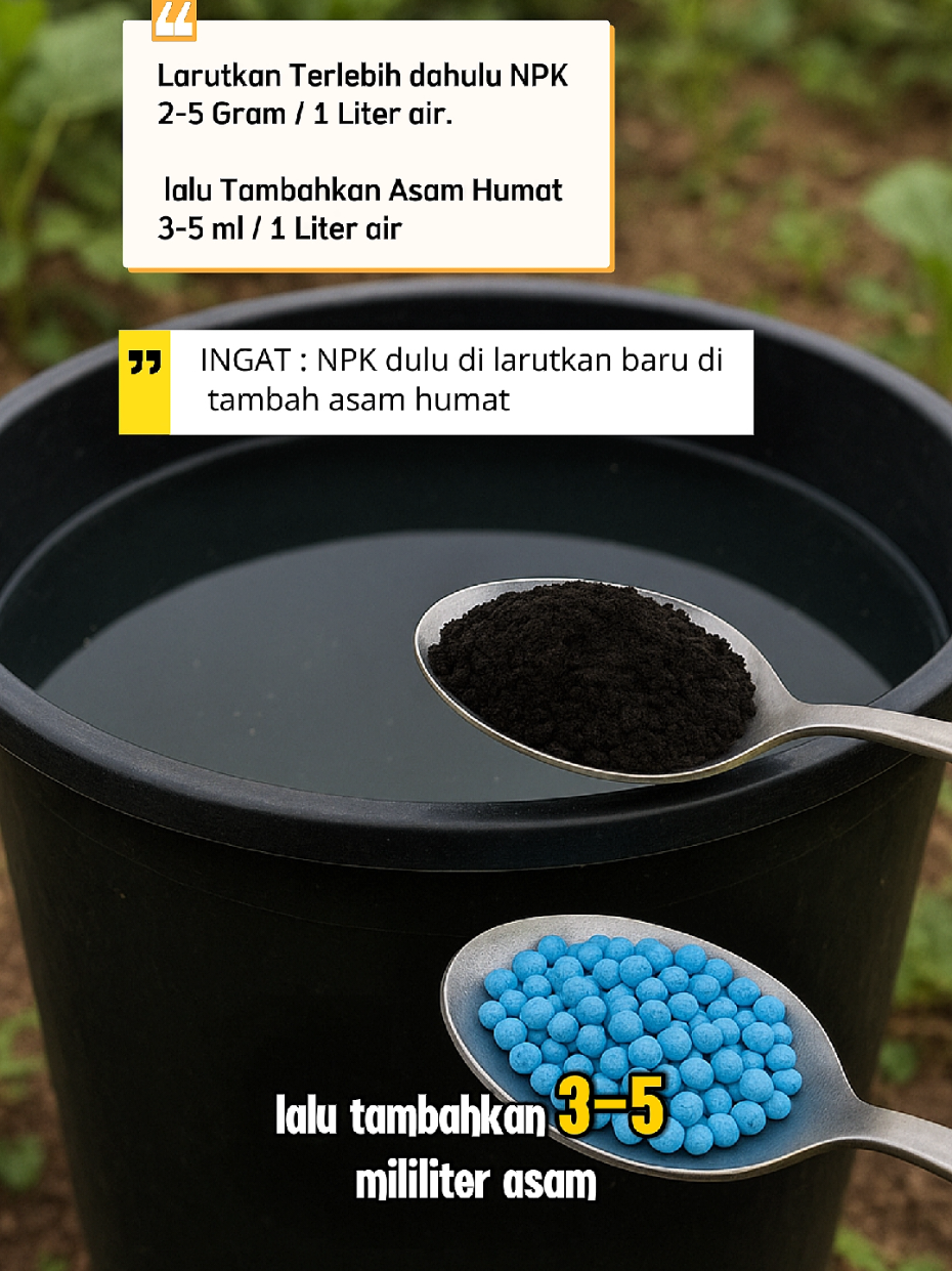 Tips pemakaian asam Humat + NPK #petanimuda #fyp #dolomit #Asamhumat #NPK 