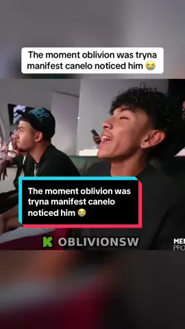The moment oblivion was tryna manifest canelo noticed him 😭  #kick #fyp #oblivion #canelo