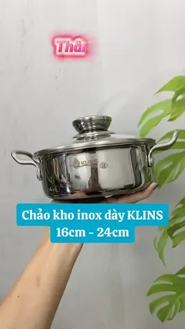 Chảo kho dày không kén bếp, thân đứng, nấu mì, kho cá #giadungphuclong #chaokhoca #chaoinox #noilau #salegiuathang 